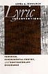 Lyric interventions : feminism, experimental poetry,... by Linda A Kinnahan